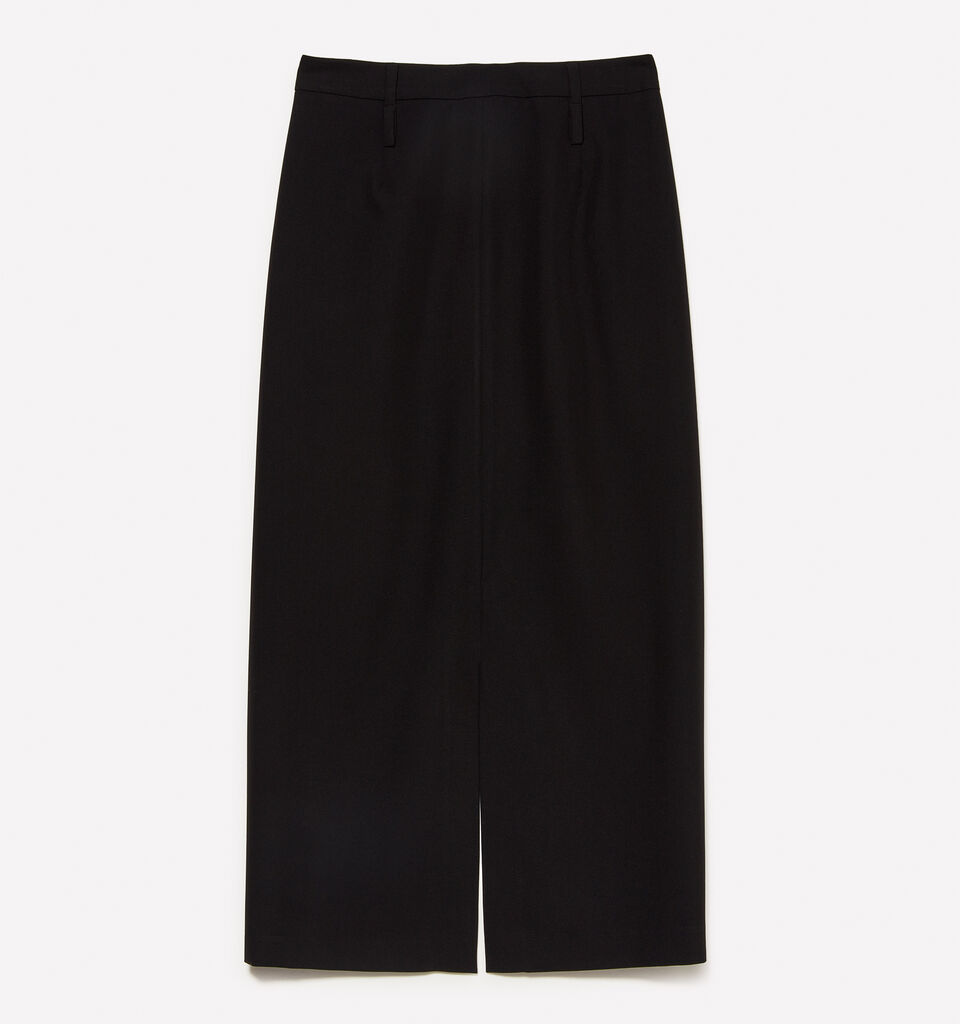 Jupe midi noire avec fente - jupes midi, jupes mi-longues femme - Noir | Sisley image number 6